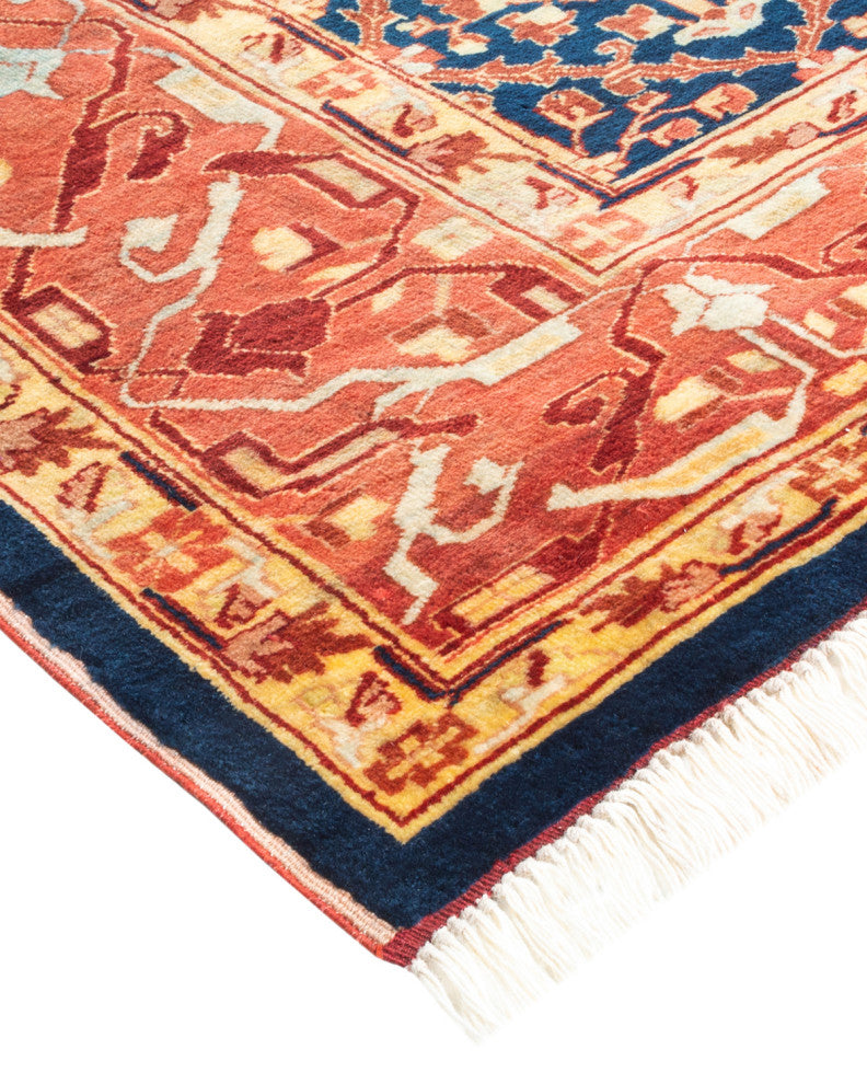 Eclectic, One-of-a-Kind Hand-Knotted Area Rug Blue, 9'1"x11'1"
