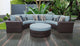 kathy ireland River Brook 6 Piece Wicker Patio Furniture Set, Tranquil
