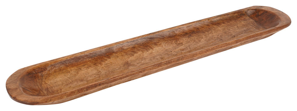Food Safe Baguette Wood Dough Bowl, Medium