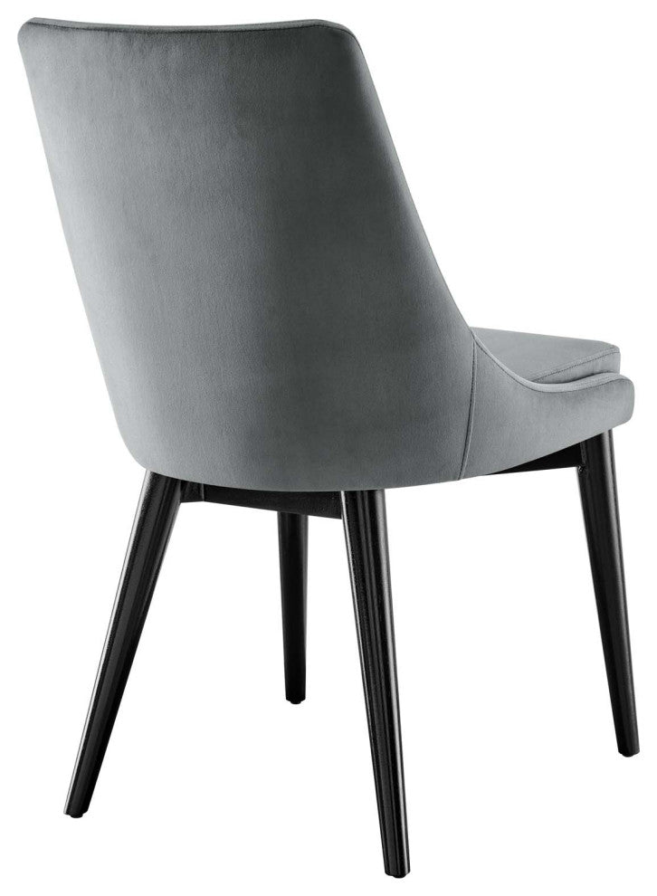 Viscount Accent Performance Velvet Dining Chairs, Set of 2, Gray