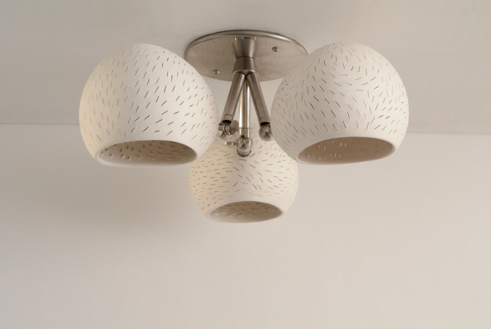 Claylight Clover: Semi-Flush Mount Ceiling Light, Led