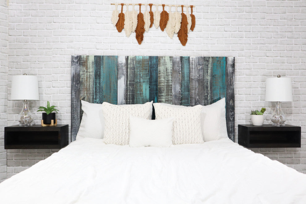 Handcrafted Headboard, Leaner Style, Industrial Mix, Queen