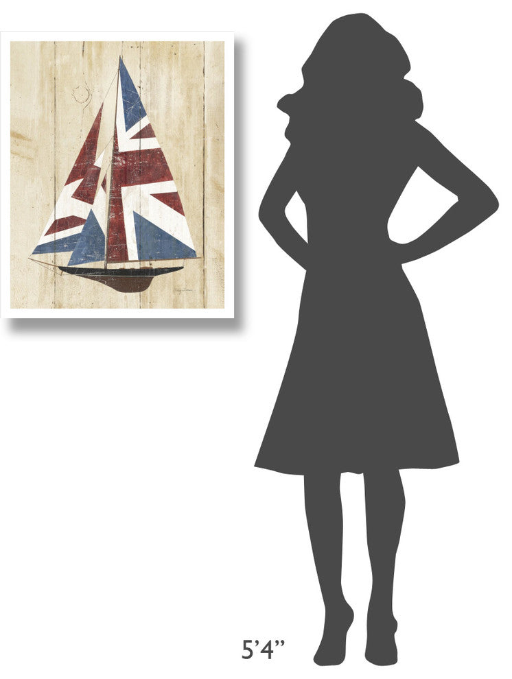 "British Flag Sailboat" Digital Paper Print by Avery Tillmon, 24"x30"