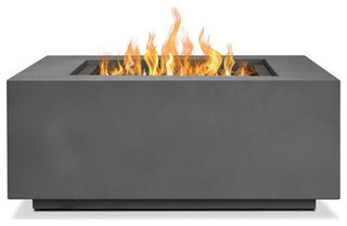 Real Flame Aegean Stainless Steel Fire Table with Conversion Kit in Slate Gray