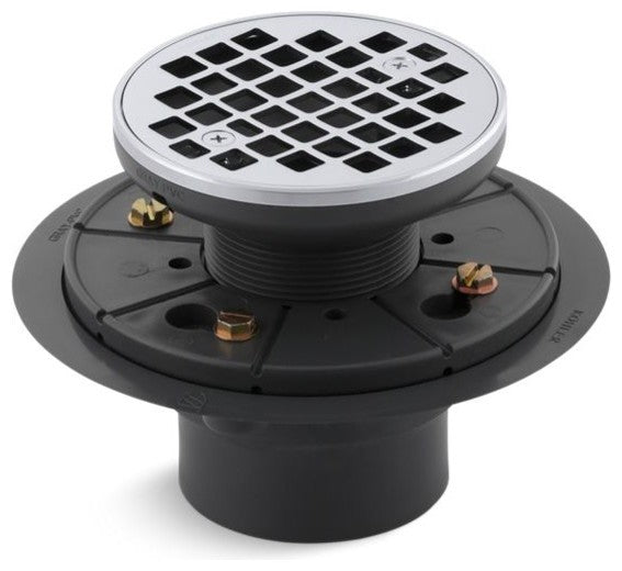 Kohler Round Design Tile-In Shower Drain, Polished Chrome