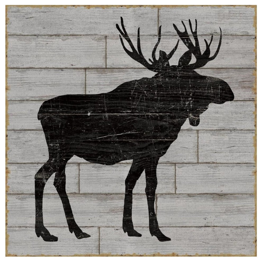 "Lake Lodge I Grey no Words" Digital Paper Print by Sue Schlabach, 42"x42"