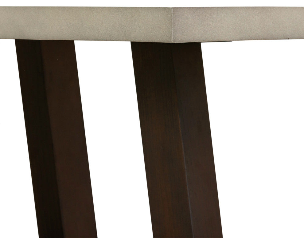 Elodie Gray Concrete and Dark Gray Oak Rectangle Coffee Table