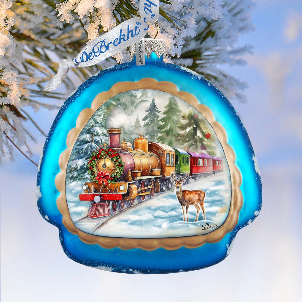Polar Express Rainbow Glass Ornament Christmas Decor