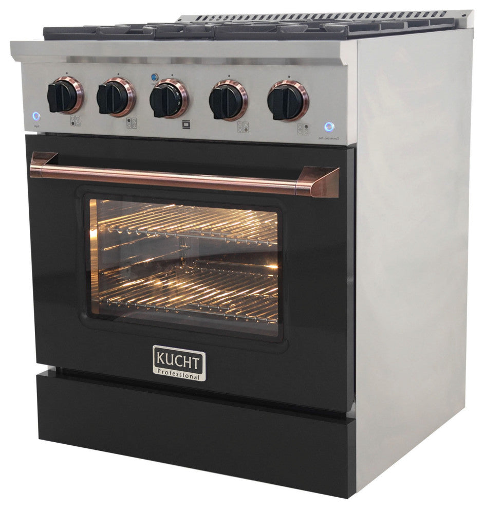 KUCHT Pro-Style 30" 4.2 cu. ft. Range Custom, Black Rose, Natural Gas