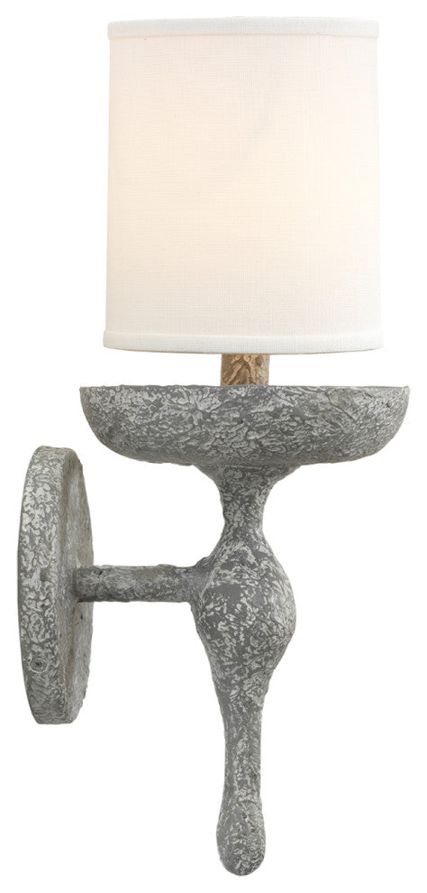 Concord Wall Sconce, Gray Plaster, Gray Plaster