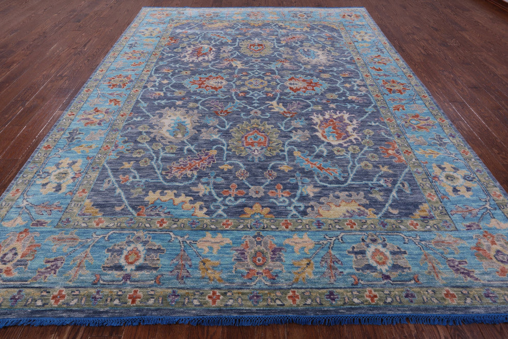 Turkish Oushak Hand-Knotted Rug 9' 2" X 11' 9" - Q14978