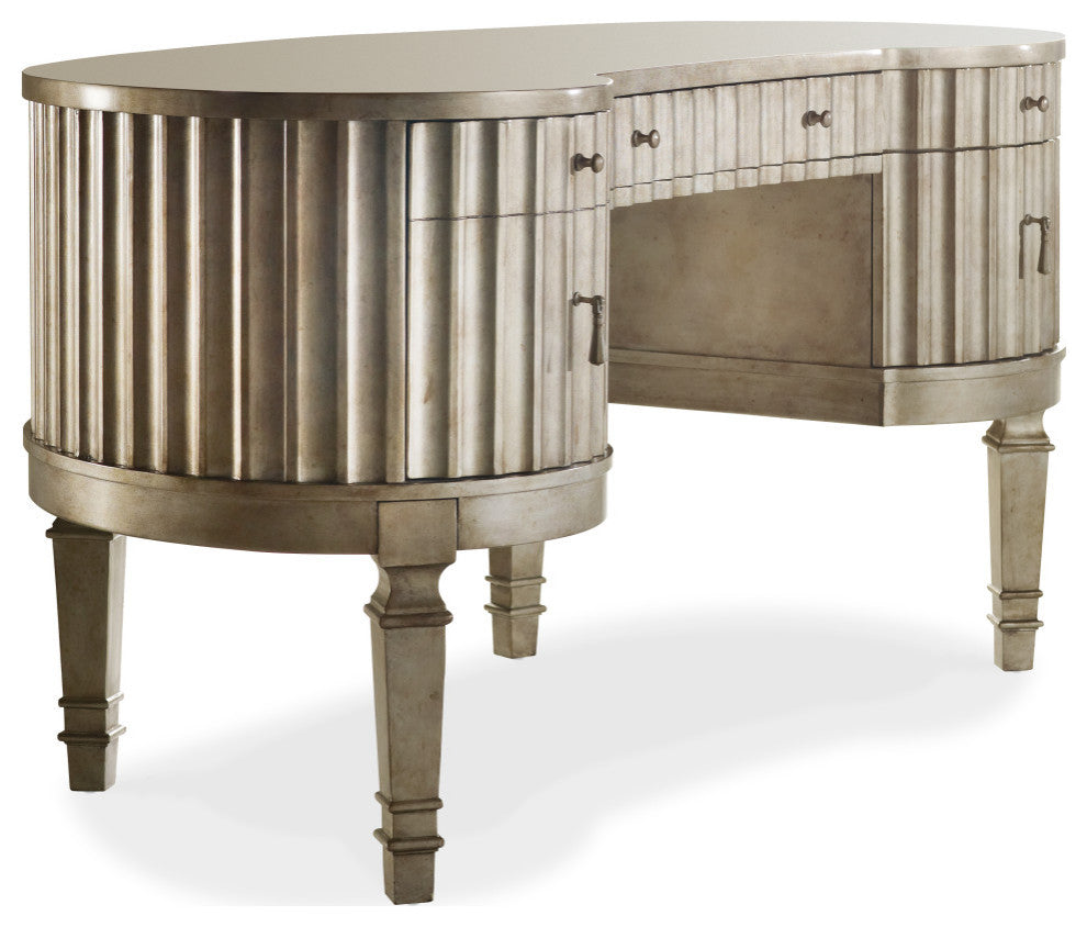 Melange Fluted Kidney Desk
