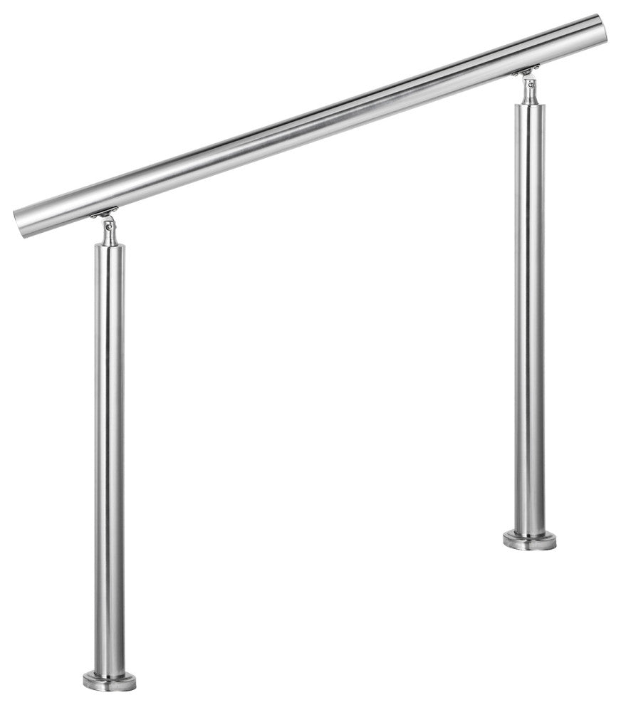 Stainless Steel Handrail Silver Outdoor Stair Railing, 39.4in/100cm