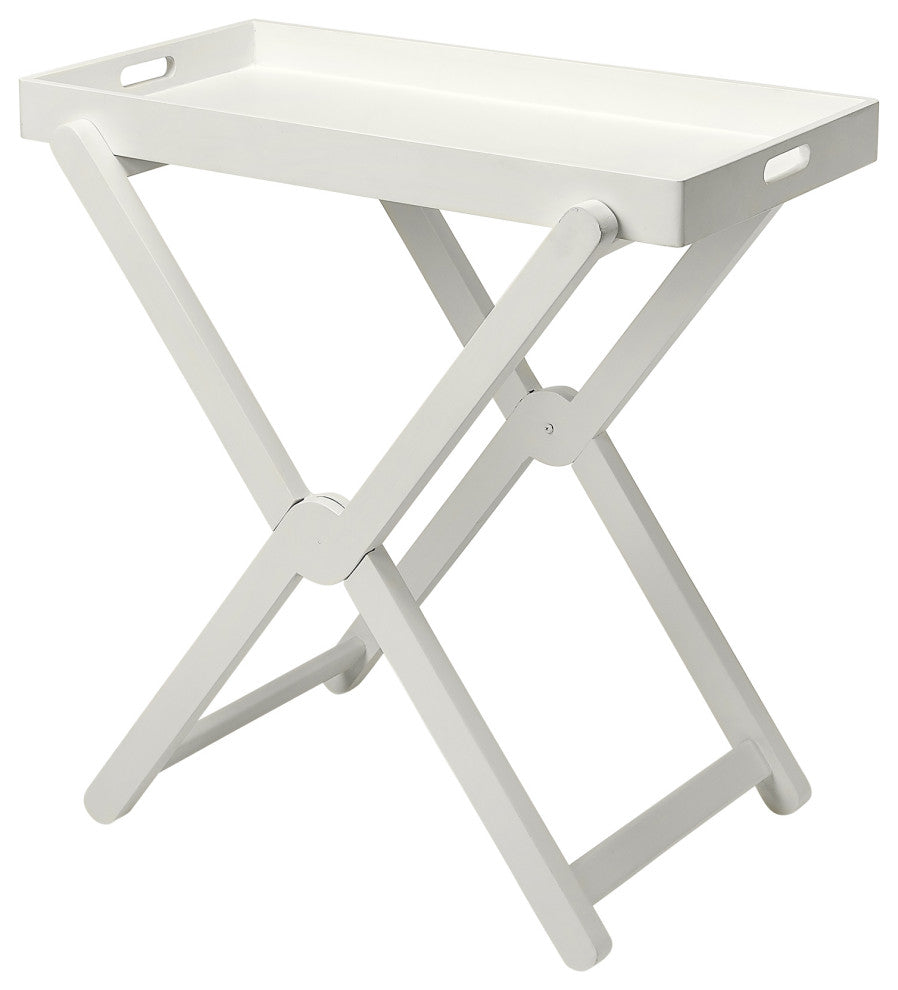 Edna White Tray Table