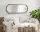 Hogan Framed Scallop Wall Mirror, Gray 16x48