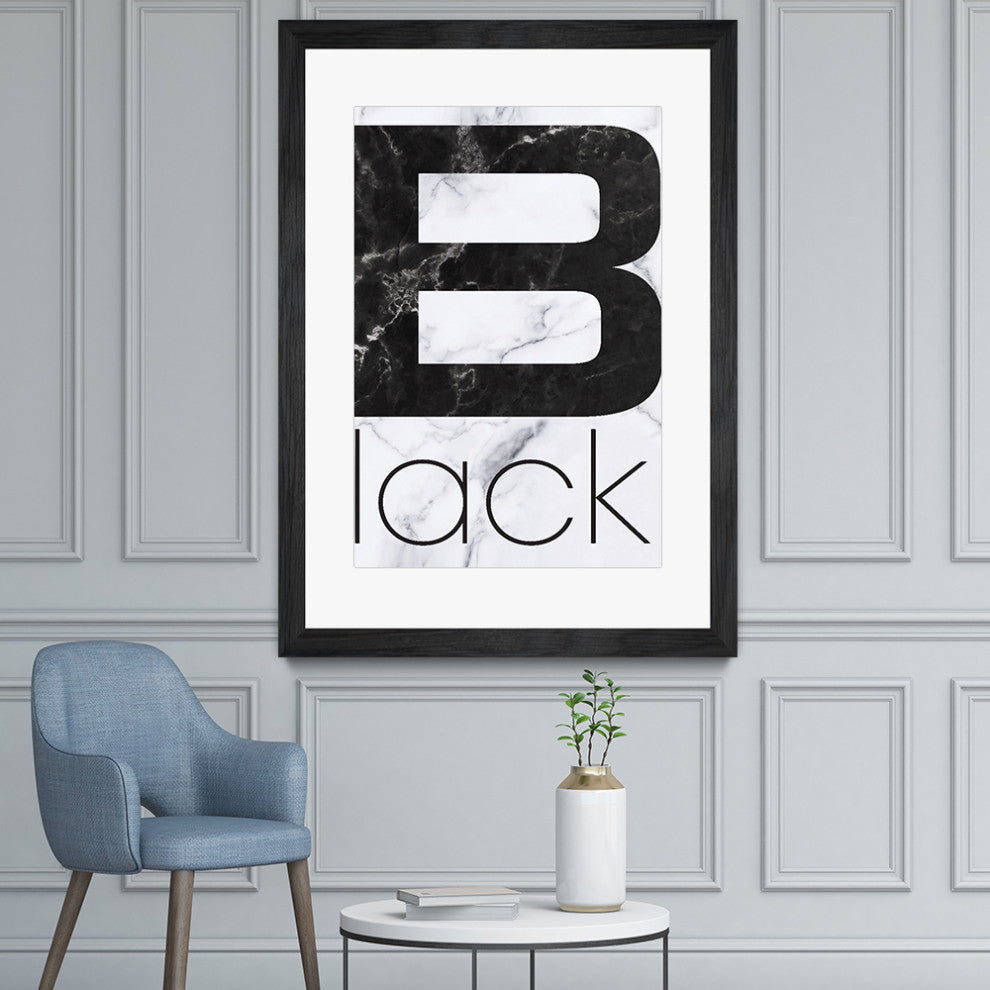 "Black Marble" Matted and Framed, 52"x36"