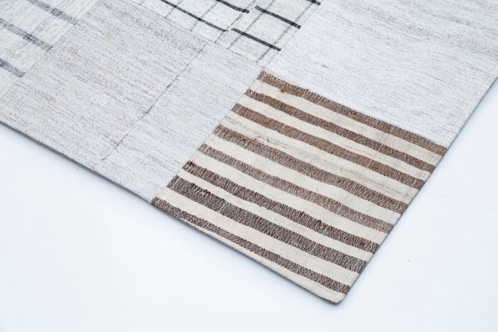 Rug N Carpet - Handmade Turkish 8' 2'' x 11' 5'' Rustic Patchwork Kilim Rug