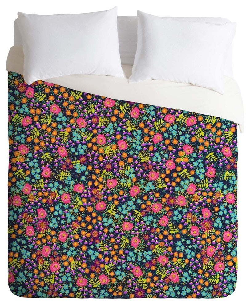 Deny Designs Joy Laforme Wild Blooms Duvet Cover - Lightweight