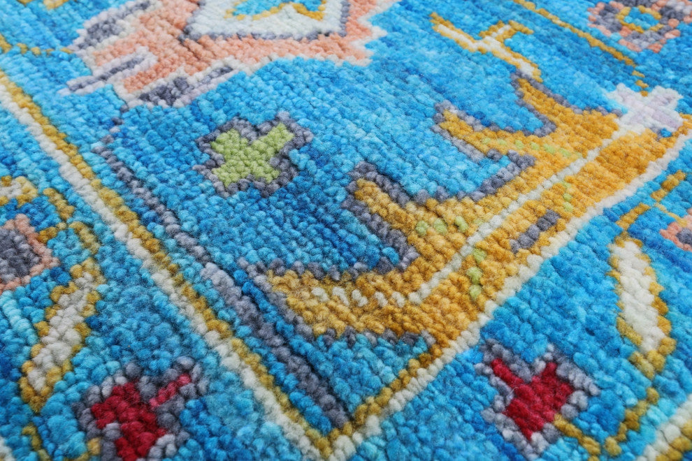 9' Square Turkish Oushak Hand Knotted Rug - Q13326