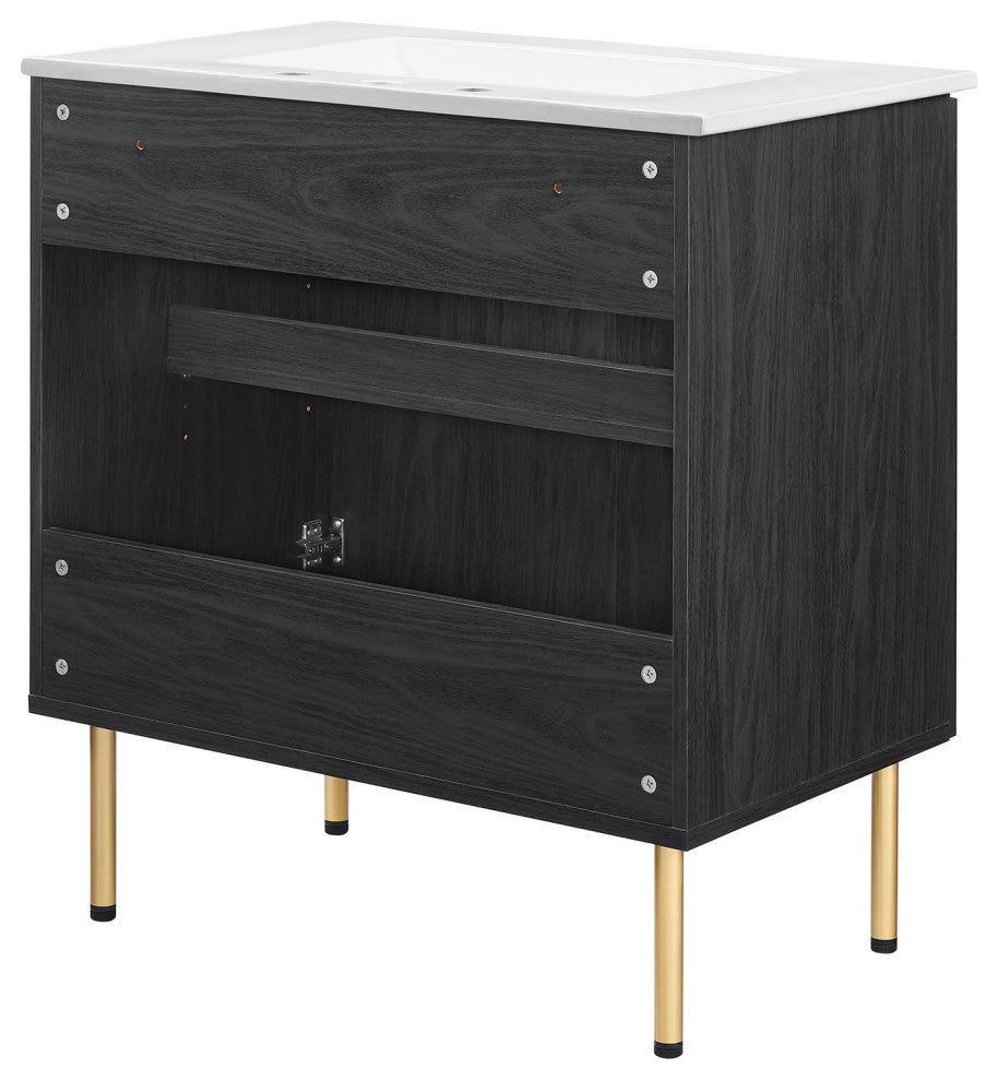 Chaucer 30" Bathroom Vanity - Black White
