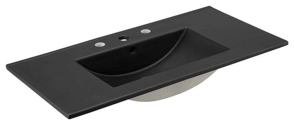 Elysian 36" Wood Bathroom Vanity - Black Burl