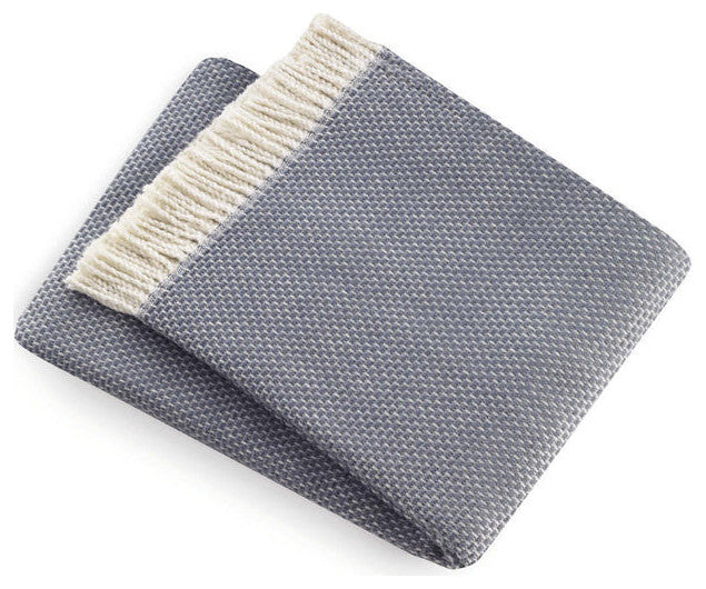 Soft Slate Gray Links Pattern Throw Blanket