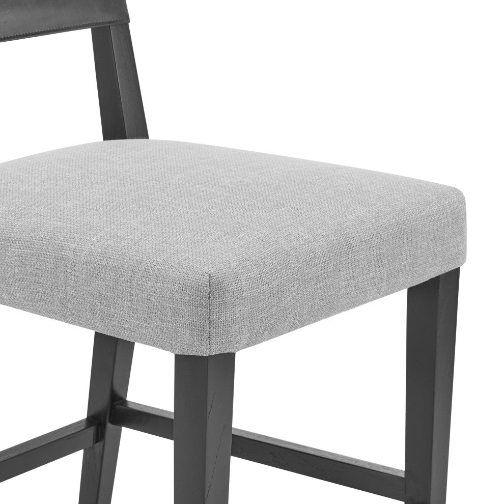 Kylo PU/Fabric Counter Stool, Borneo Black/Meridien Gray