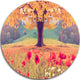 Landscape With Poppy Flowers, Photo Large Disc Metal Wall Art, 23"