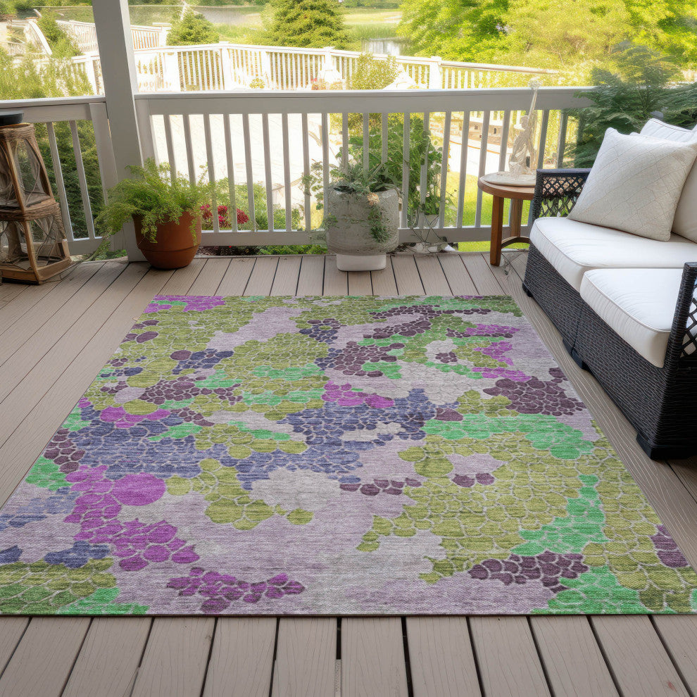 Machine Washable Indoor/Outdoor Chantille ACN1906 Fern 2'6" x 3'10" Rug