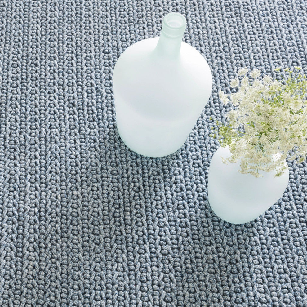 Dash & Albert Veranda Denim Handwoven Performance Rug, Blue, 8' x 10'
