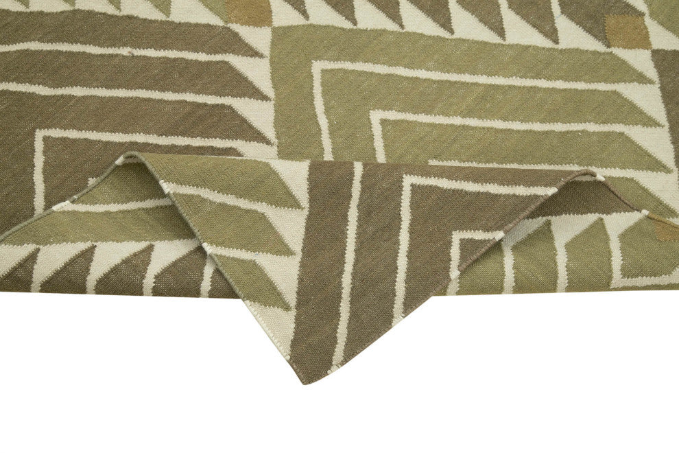 Rug N Carpet - Handmade Wool 3' 6'' x 5' 8'' Flatweave Dhurrie Kilim Rug
