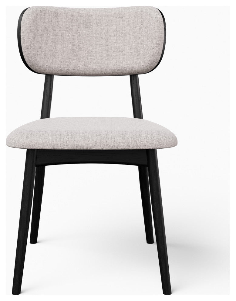 Claudia Side Chair, Set of 2, Harvest Jute Upholstery, Ebano
