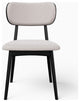 Claudia Side Chair, Set of 2, Harvest Jute Upholstery, Ebano