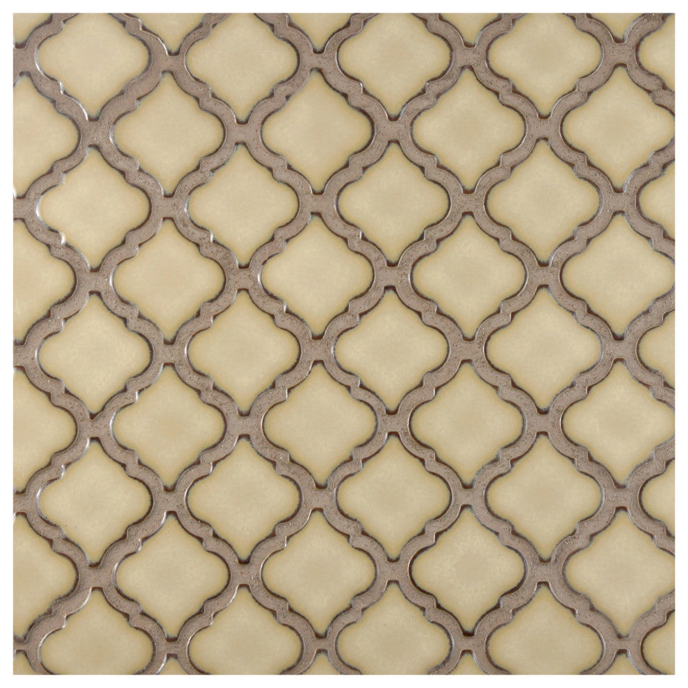 Hudson Tangier Mosaic Floor and Wall Tile, Caffe