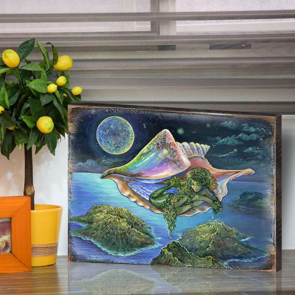 Sea View Wall and Table Top Wooden Decor, 24x18