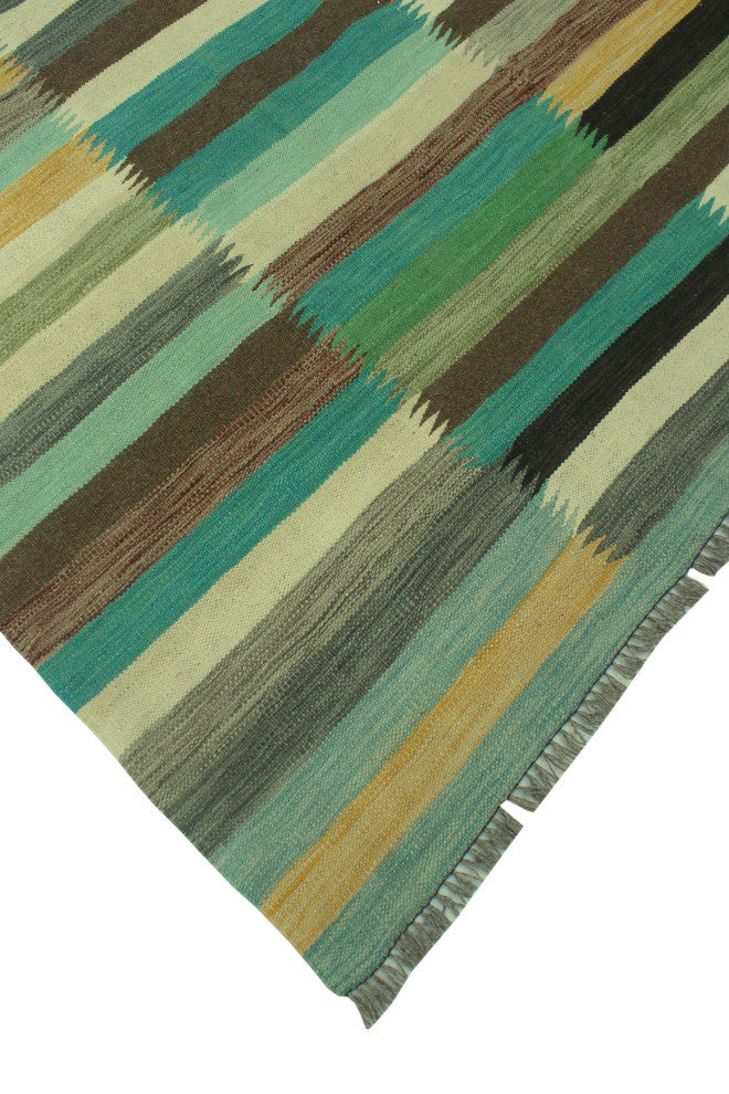 Winchester Kilim Allan Light Green/Ivory Rug, 6'5x9'9