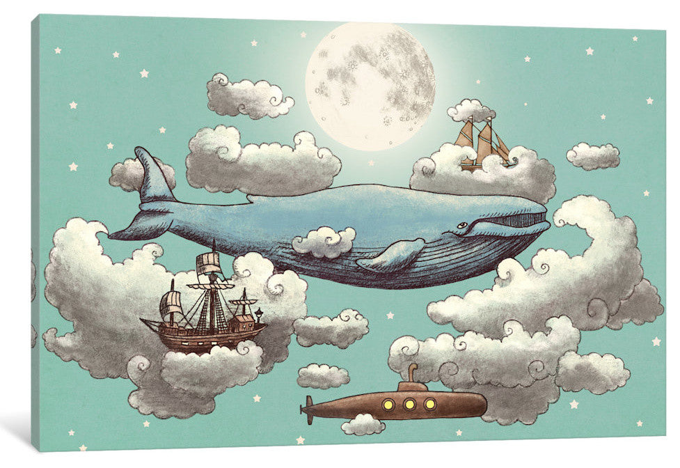 "Ocean Meets Sky #2 Gallery" by Terry Fan, 40x26x1.5"