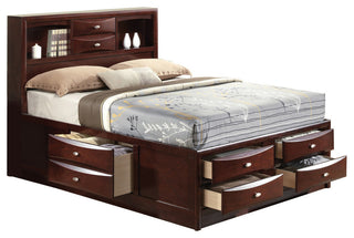 ACME Ireland EK Bed W/Storage, Espresso, Queen