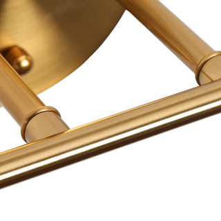 LNC 14" 2-Light Polished Gold With Seeded Glass Modern Vanity Light