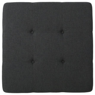 GDF Studio Lou Mid-Century Fabric Ottoman, Oxford Gray