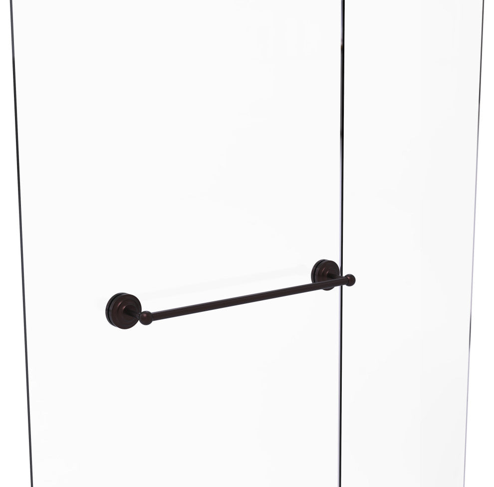 Que New 24" Shower Door Towel Bar, Antique Bronze