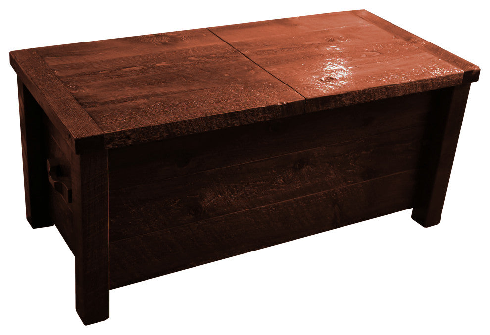 Barnwood Style Timber Peg Sliding Top Coffee Table, Michael's Cherry