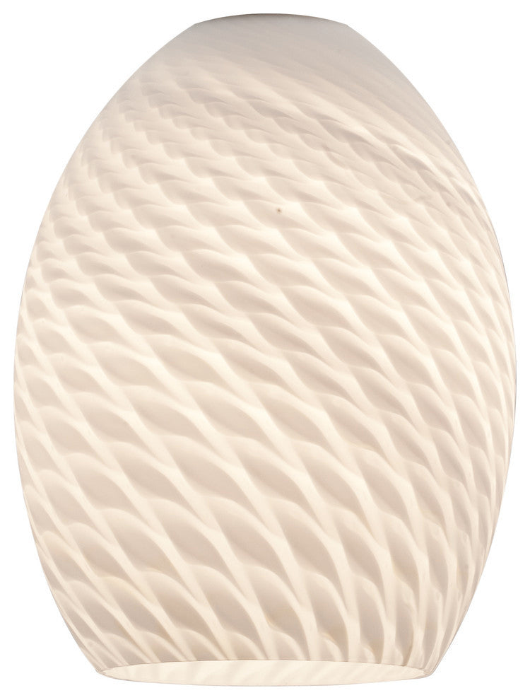 Firebird Brandy Pendant Glass Shade, White Firebird