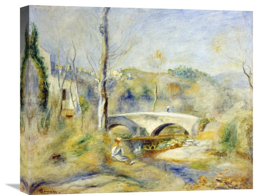 "Landscape With Bridge" Canvas Giclee by Pierre-Auguste Renoir, 22"x18"