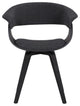 Armen Living Summer 19" Modern Fabric Dining Chair in Black and Charcoal