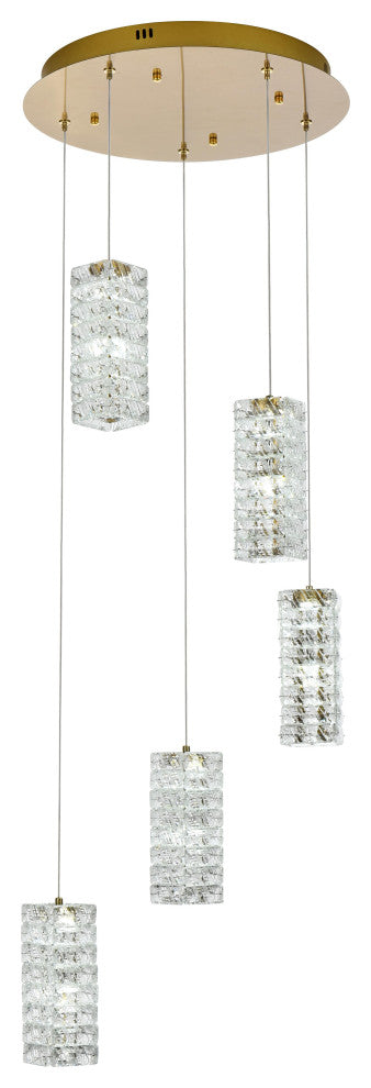 Home Living 20" LED Pendant, Satin Gold