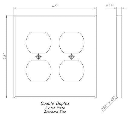 Ivory Travertine Double Duplex Switch Wall Plate / Switch Plate / Cover - Honed