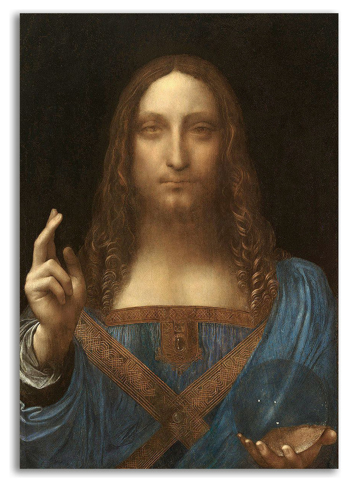 Salvator Mundi by Leonardo Da Vinci, Print on Canvas, Ready to Hang
