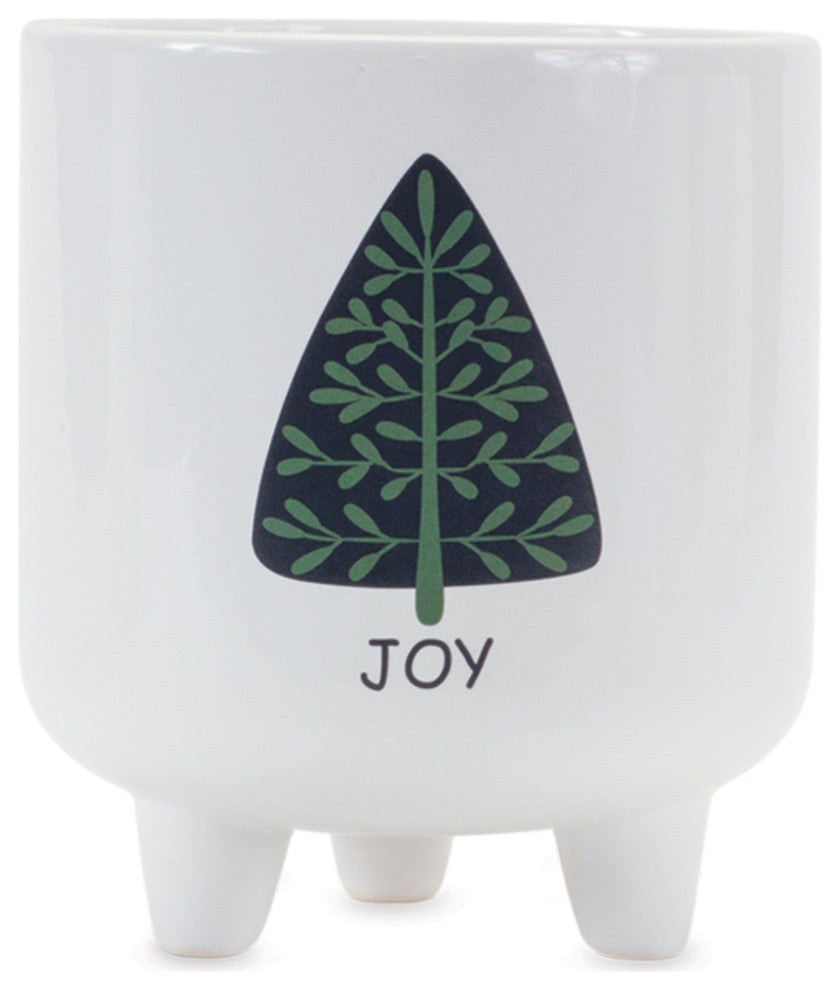 Footed Pine Tree Planter, Set of 3