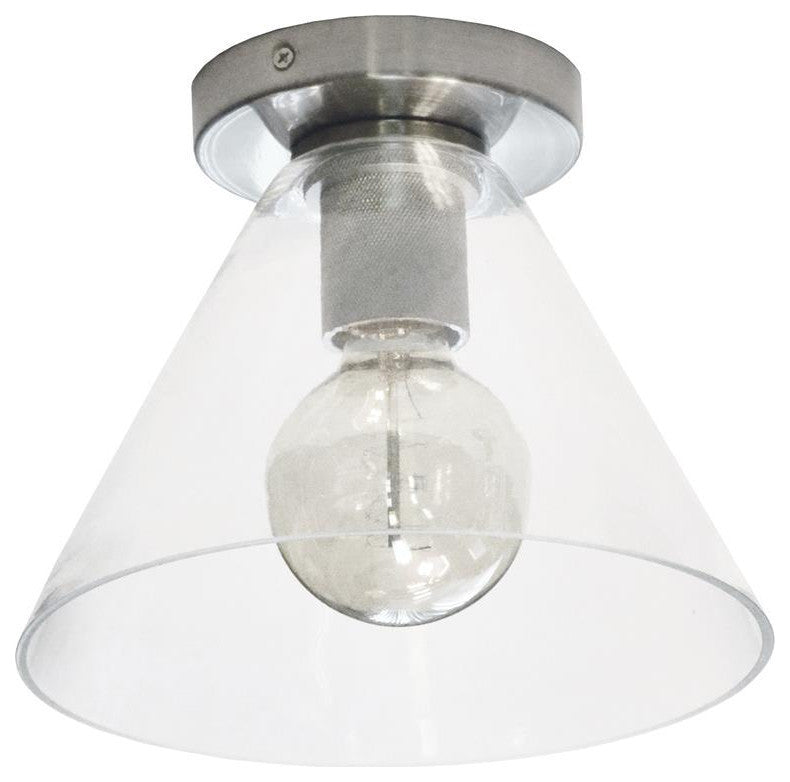 9" Flush Mount Ceiling Light Roswell Integrated LED, Satin Chrome